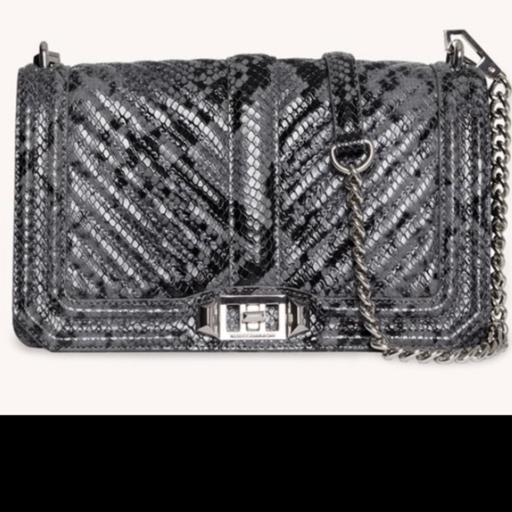 NWT Rebecca Minkoff Chevron Quilted Love Crossboby